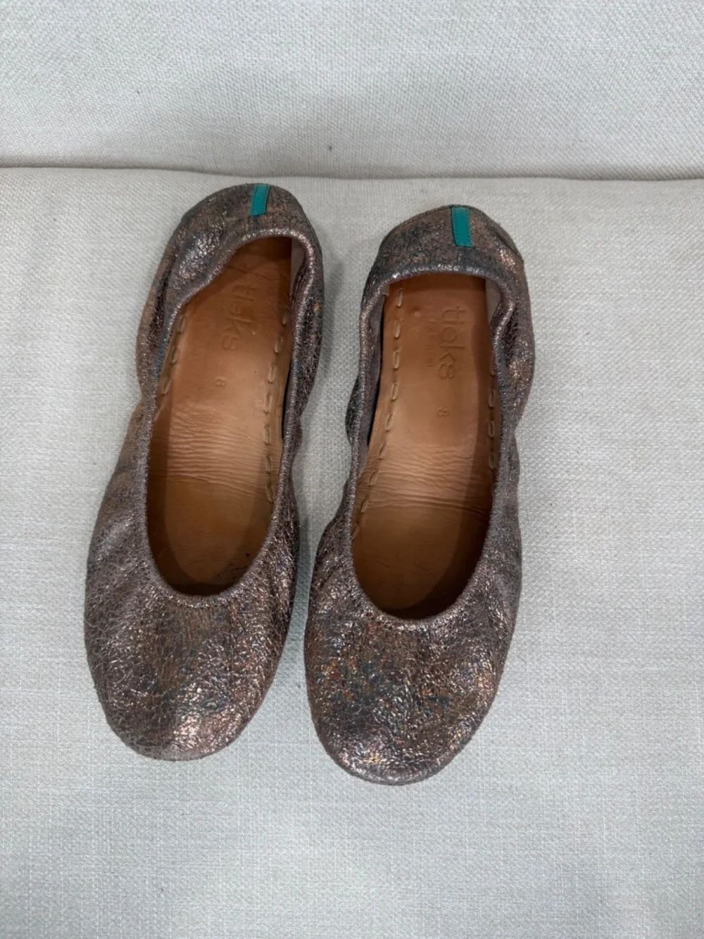 Wild Copper Tieks Size 8 Ballet Flats